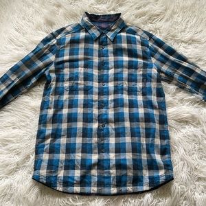 Merrell‎ Reversible Button Down Plaid Shirt
